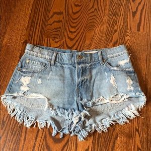 Denim jean shorts